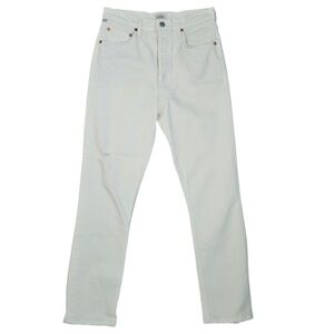 CITIZENS OF HUMANITY JOLENE Women's High Rise Straight Distressed White Size 27